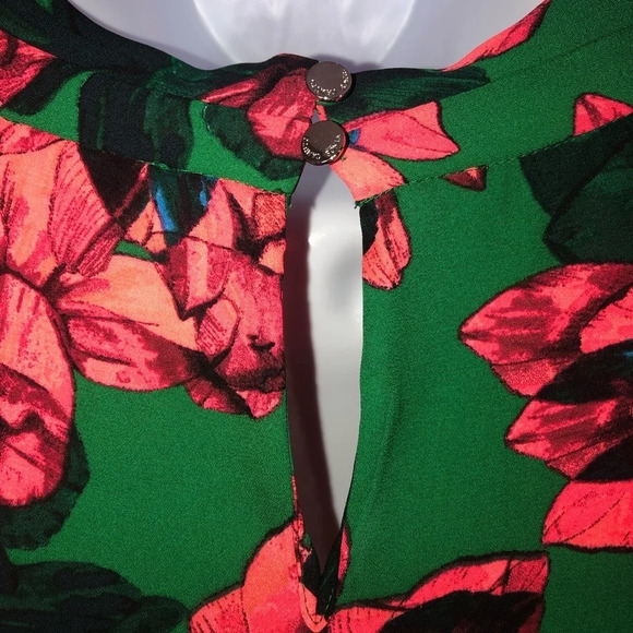 Vince Camuto Floral High/Low Sleeveless Blouse Medium - Picture 4 of 9